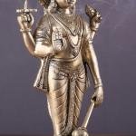 Brass Lord Vishnu Standing with Sheshanaag | 17.5" x 7" x 5" (44.45 x 18 x 12.5 cm) | 7 kg Sacred Art | Divine Lotus Sacred Murti